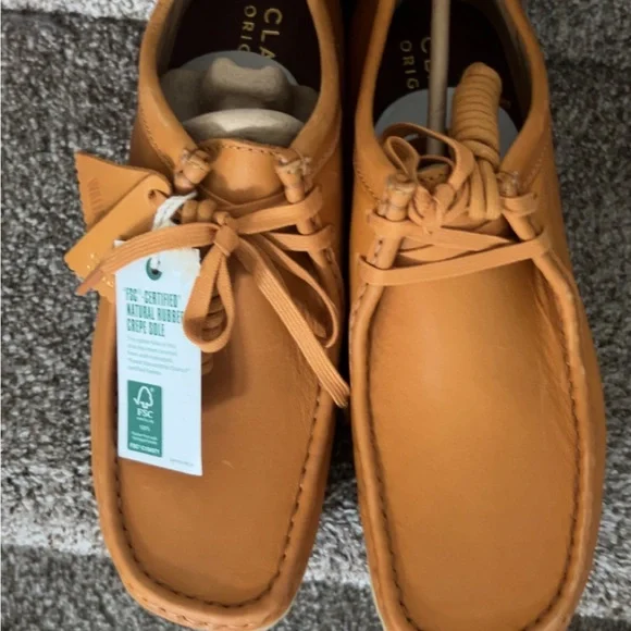 Clarks | Shoes | Clarks Mens Orange Leather Loafers | Poshmark
